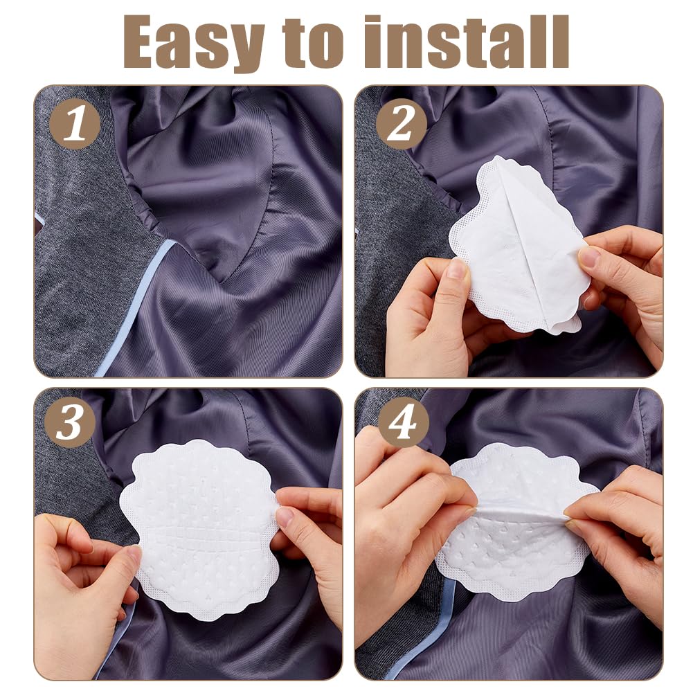 DICOSMETIC 120Pcs Underarm Sweat Pads Armpit Sweat Pads for Women and Men Disposable Dress Guards Comfortable Non Visible Unflavored Beauty and Personal Care DICOSMETIC