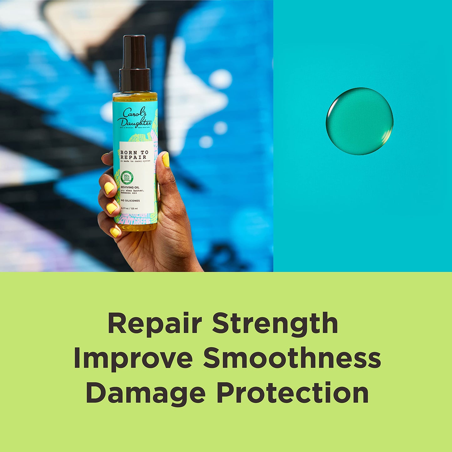 Carol's Daughter Born To Repair Reviving Hair Oil for Dry Damaged Hair & All Curl Types, Made with Shea Butter, 4.2 Fl Oz Beauty & Personal Care Carol's Daughter