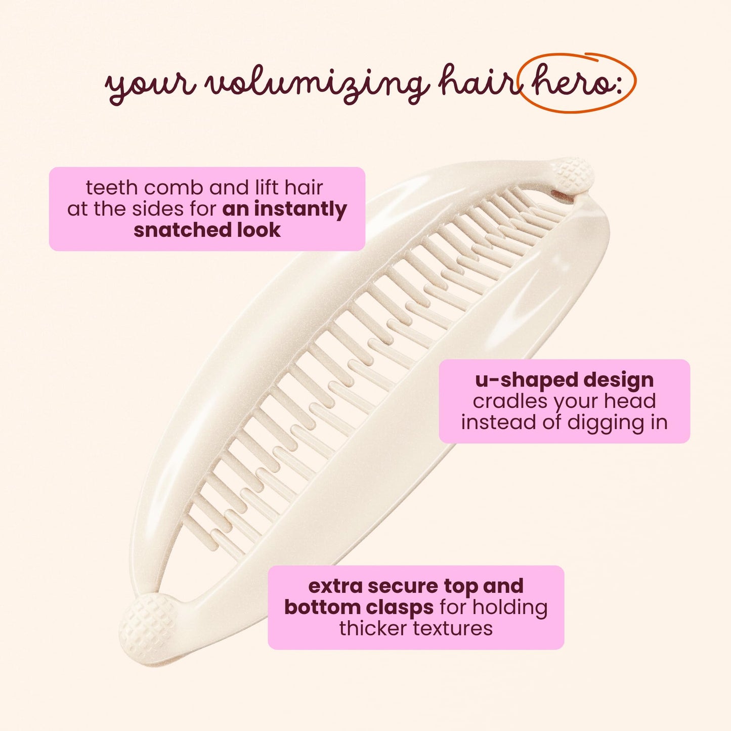 Cobana Banana Clip - Large 6'' Volumizing Hair Clip for Medium to Thick Hair - Secure Hold, No Crease, No Breakage - Hair Accessories for Women, Set Beauty and Personal Care Cobana