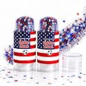 Patriotic Glitter Stick for Face Hair & Body, Red White Blue Star Glitter Makeup, 4th of July Accessories for Women, Football Game Day Face Glitter Beauty & Personal Care YINGBALHL