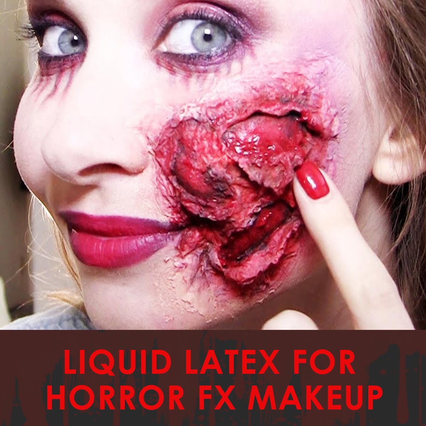 2.2 fl oz Liquid Latex Halloween SFX Makeup Kit, Clear Adhesive Latex Glue for Skin Special Costume Effects for Realistic Scar Cut Wounds Peeling Skin Beauty & Personal Care Kreyfer