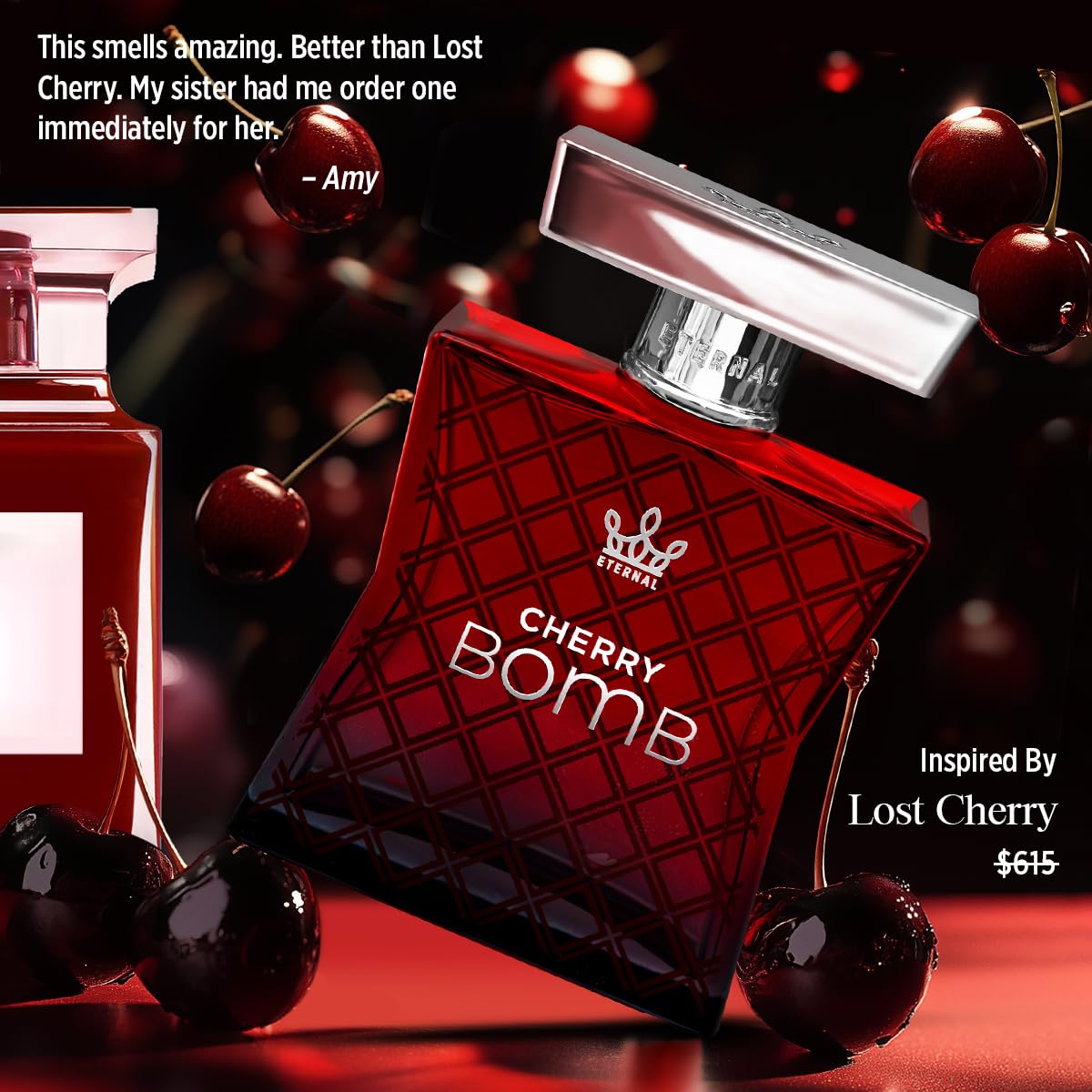 Eternal Fragrance - Eternal Cherry Bomb - Inspired by Lost Luxury Cherry Perfume - 3.4 oz (100ml) - Eau de Parfum - Vegan - Clean Ingredients - Unisex Beauty & Personal Care Eternal Fragrance