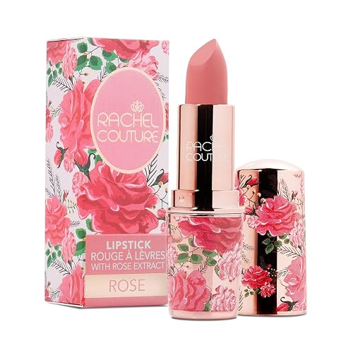 Rachel Couture Matte Lipstick with High Impact Color | Vegan & Cruelty Free | Infused with Rose Extract - 0.12 Oz - Rose Beauty & Personal Care Rachel Couture