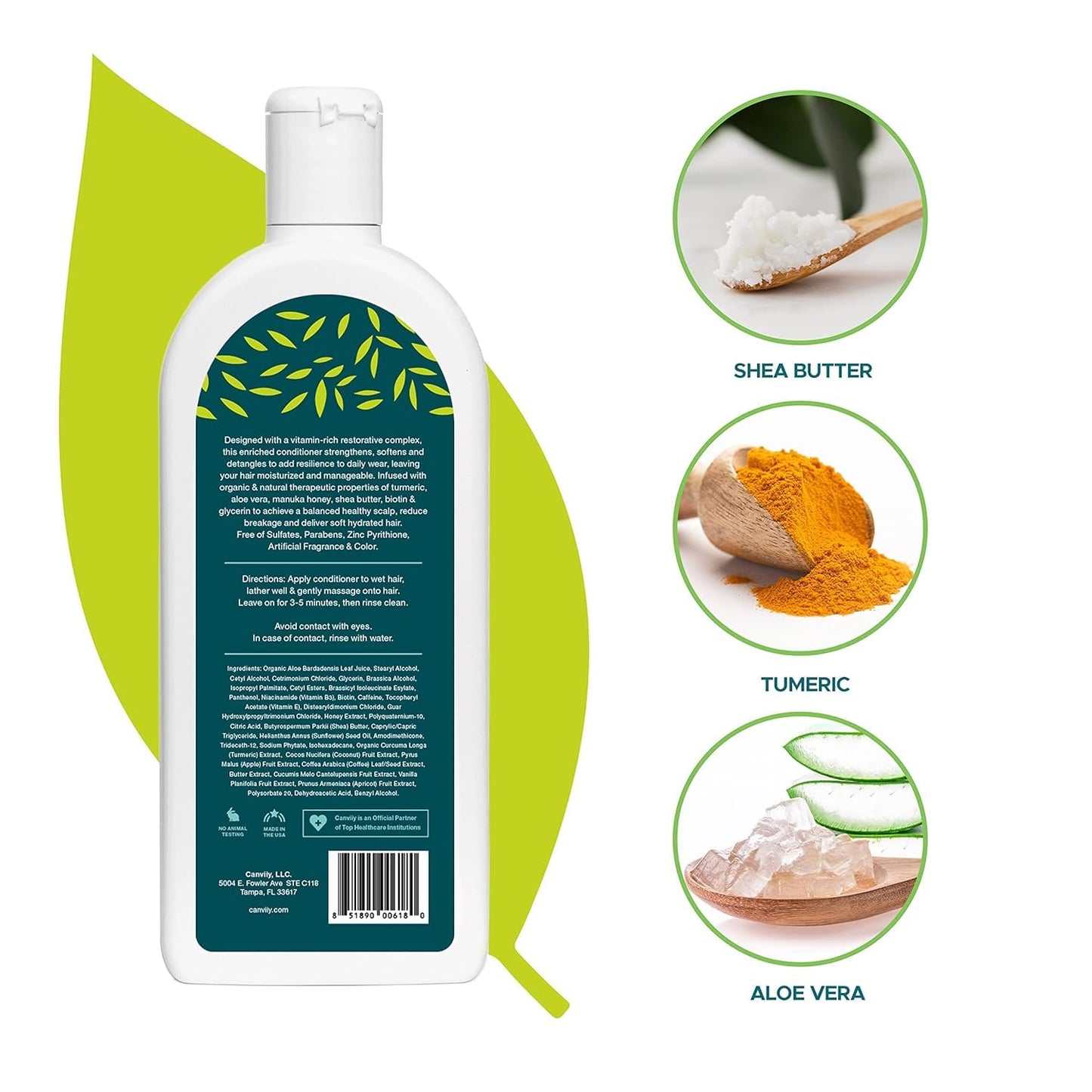Canviiy ScalpBliss Moisture + Repair Organic-Based Conditioner, Designed with a Vitamin-Rich Restorative Complex to Reduce Breakage and Deliver Soft Beauty & Personal Care Canviiy