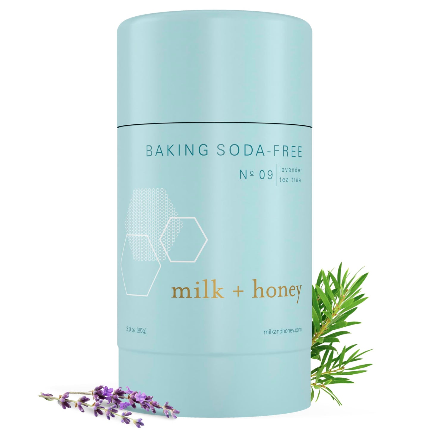 milk + honey Baking Soda Free Deodorant No. 09, Natural Aluminum Free Deodorant for Women and Men, with Lavender and Tea Tree Scent, 2.6 Oz Beauty and Personal Care milk + honey