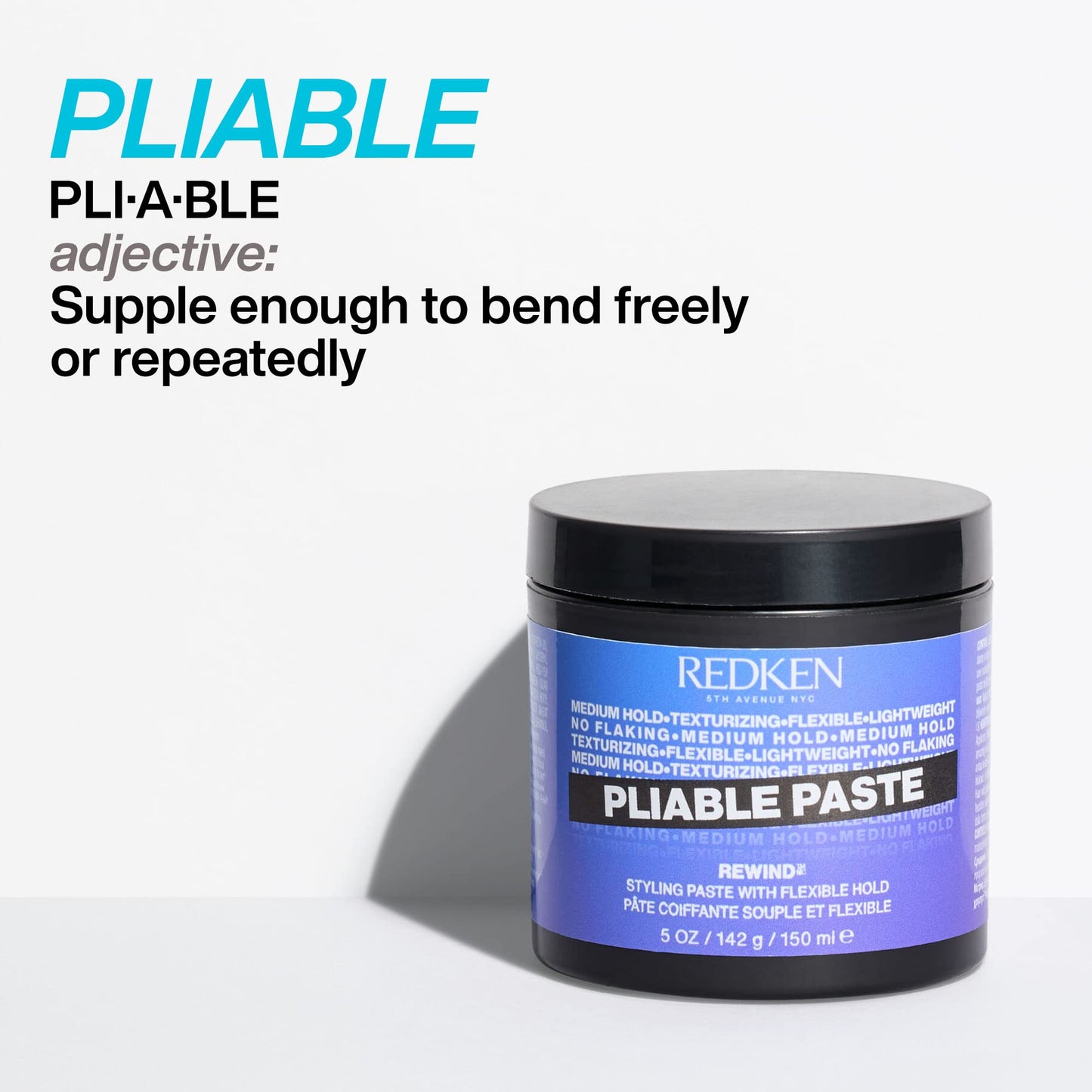 Redken Pliable Styling Paste With Flexible Hold For All Hair Types - Adds Lightweight, Flexible Texture & Moisture, Medium Hold Beauty & Personal Care Redken