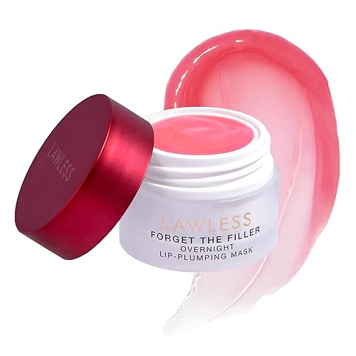 LAWLESS Forget the Filler Lip Mask - Cherry Vanilla - Premium Overnight Lip Plumping Treatment with Natural Ingredients Designed to Plump, Hydrate Beauty & Personal Care LAWLESS