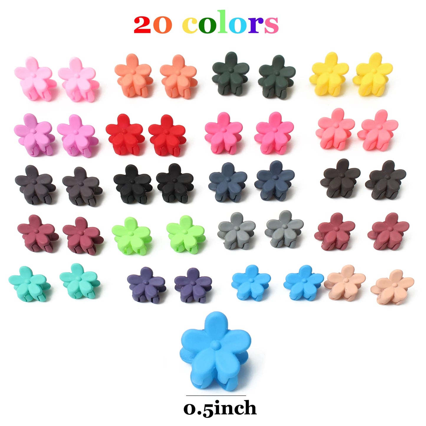 40Pcs Baby Girls Hair Bangs Mini Hair Claw Clip Kids Hair Pin 20 Colors for Girls (Flower) Beauty & Personal Care MPRVAKYF