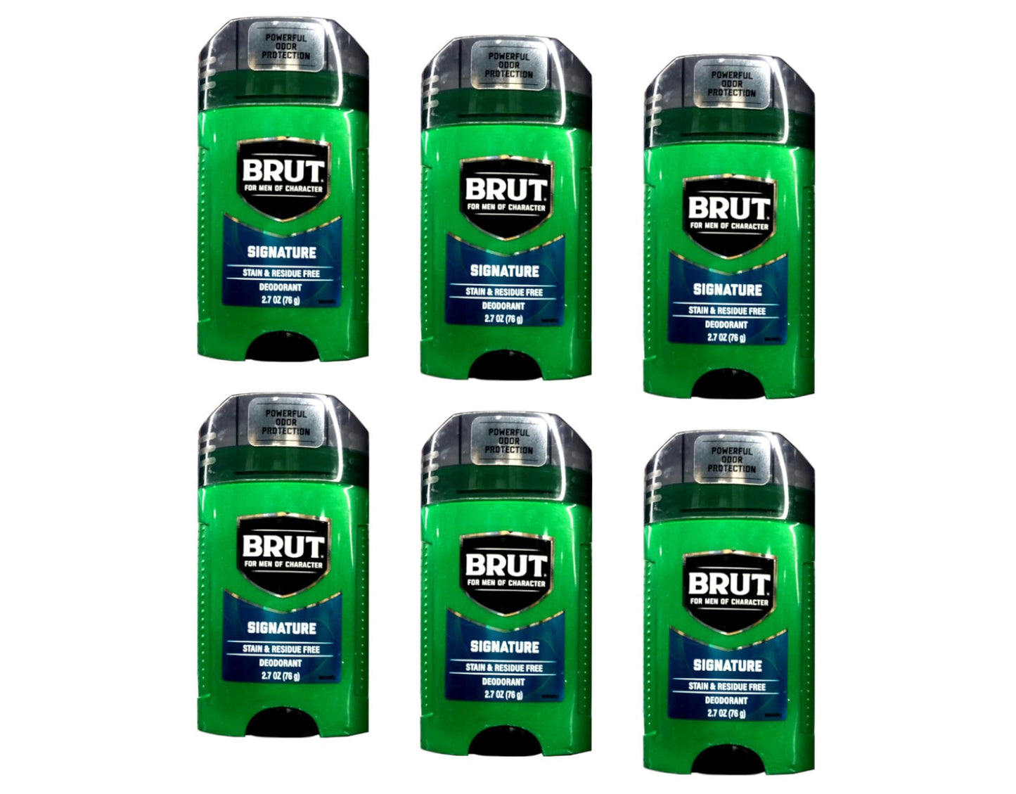 Brut Signature Deodorant - Stain & Residue Free, Powerful Odor Protection, 2.7 oz (76 g) (Pack of 6) Beauty and Personal Care Brut