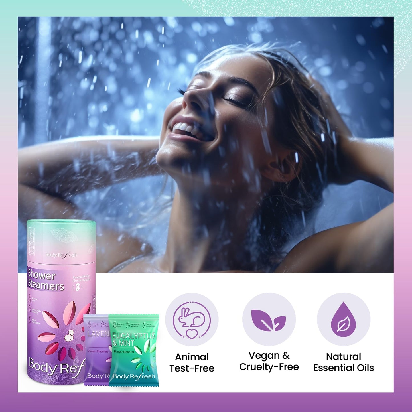 BodyRefresh Shower Steamers Aromatherapy 8 Pack - Birthday Gifts for Women Mom Wifr Sister Girlfriend, Shower Bombs for Stress Relief, Self Care Home Beauty and Personal Care BodyRefresh