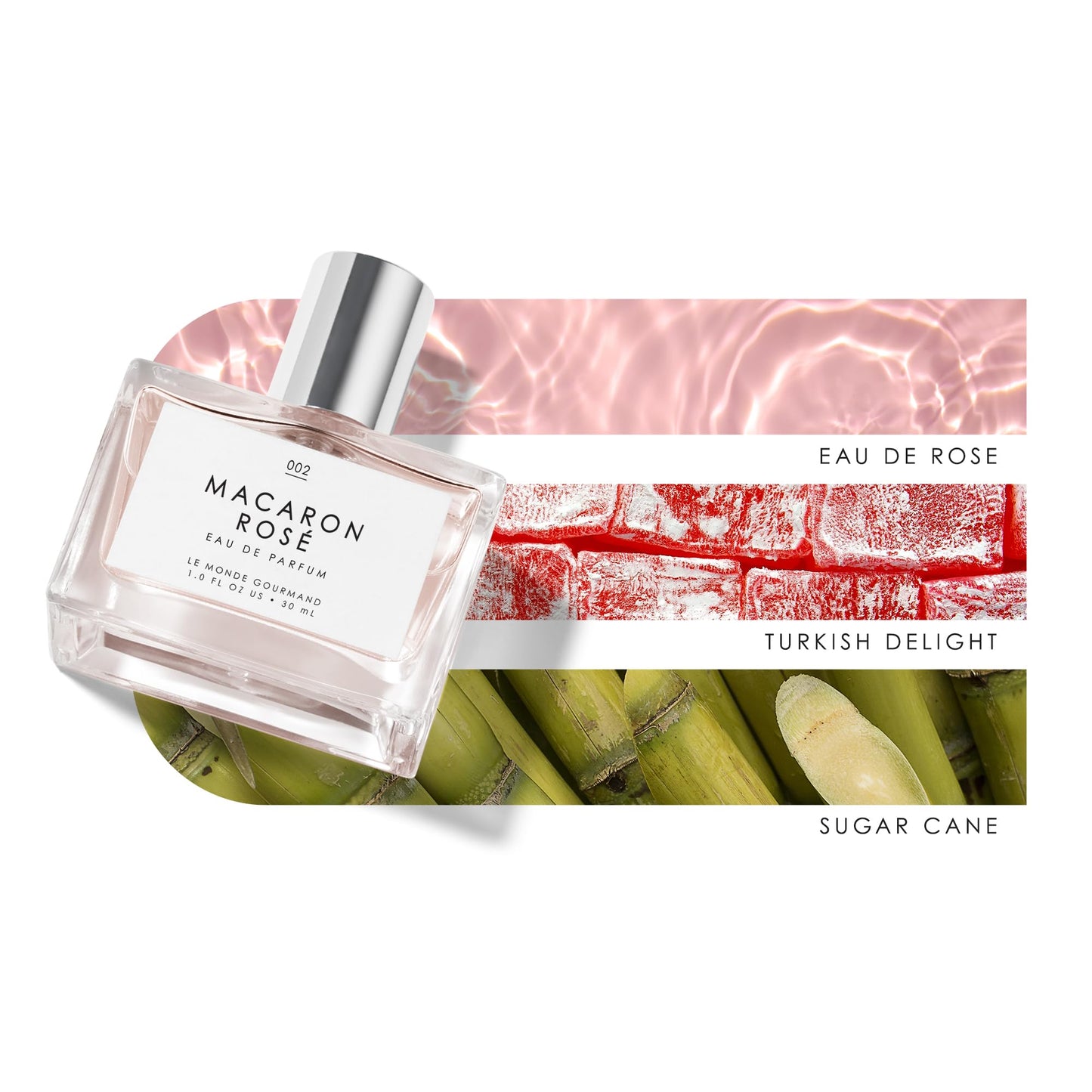 Le Monde Gourmand Macaron Rosé Eau de Parfum - 1 fl oz (30 ml) - Rose, Floral, Sugar Perfume Notes Beauty & Personal Care Le Monde Gourmand