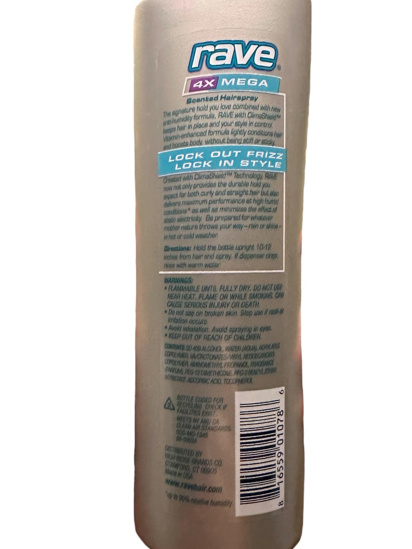 Rave Hs 4x Mega Scented N Size 11 Oz Rave Hairspray 4x Mega Hold Scented Non-Aerosol 11oz Beauty & Personal Care rave