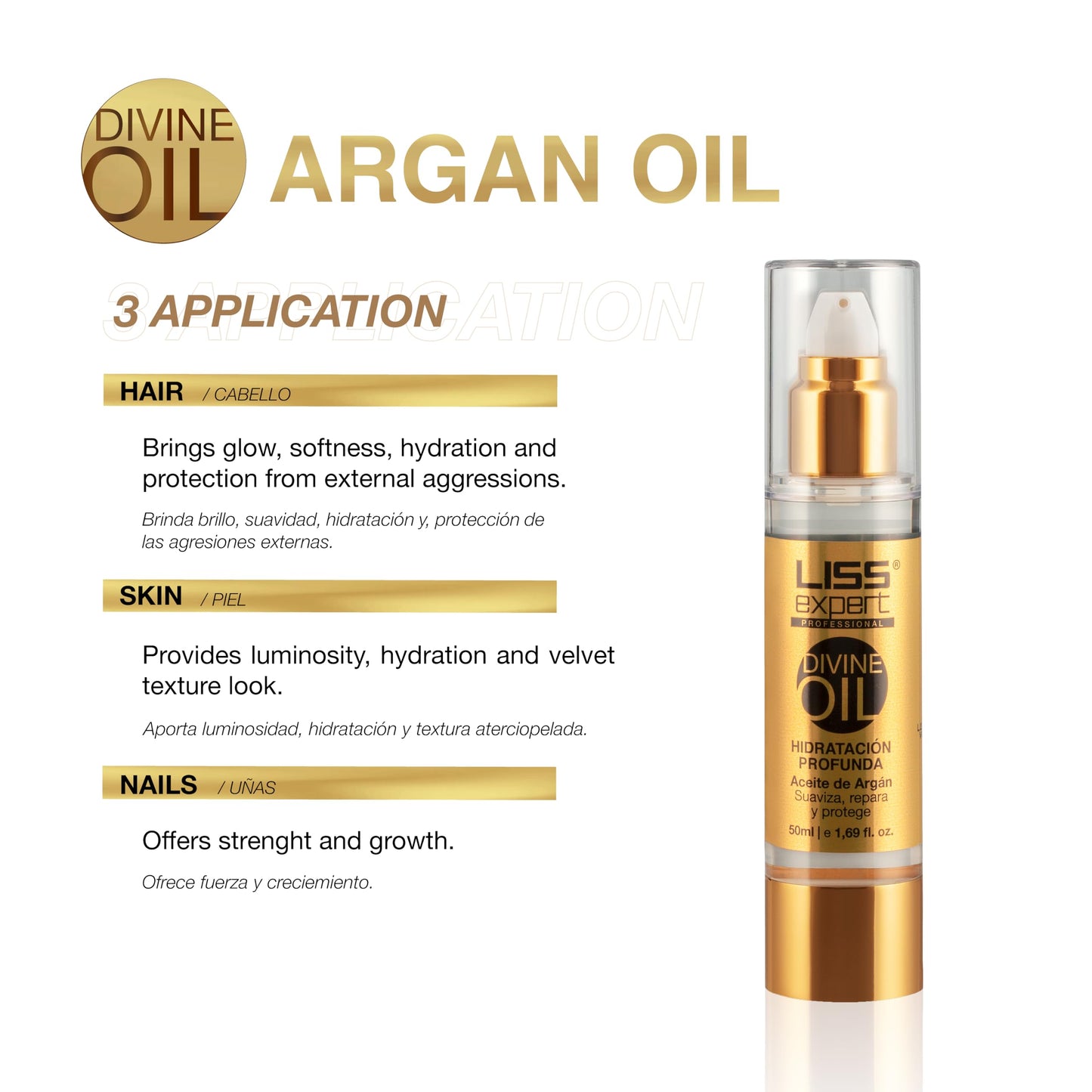 Liss Expert Professional Divine Oil - For Dry, Damaged Skin, Hair, Face, Body & Scalp - Men & Women Beauty & Personal Care Liss Expert Professional