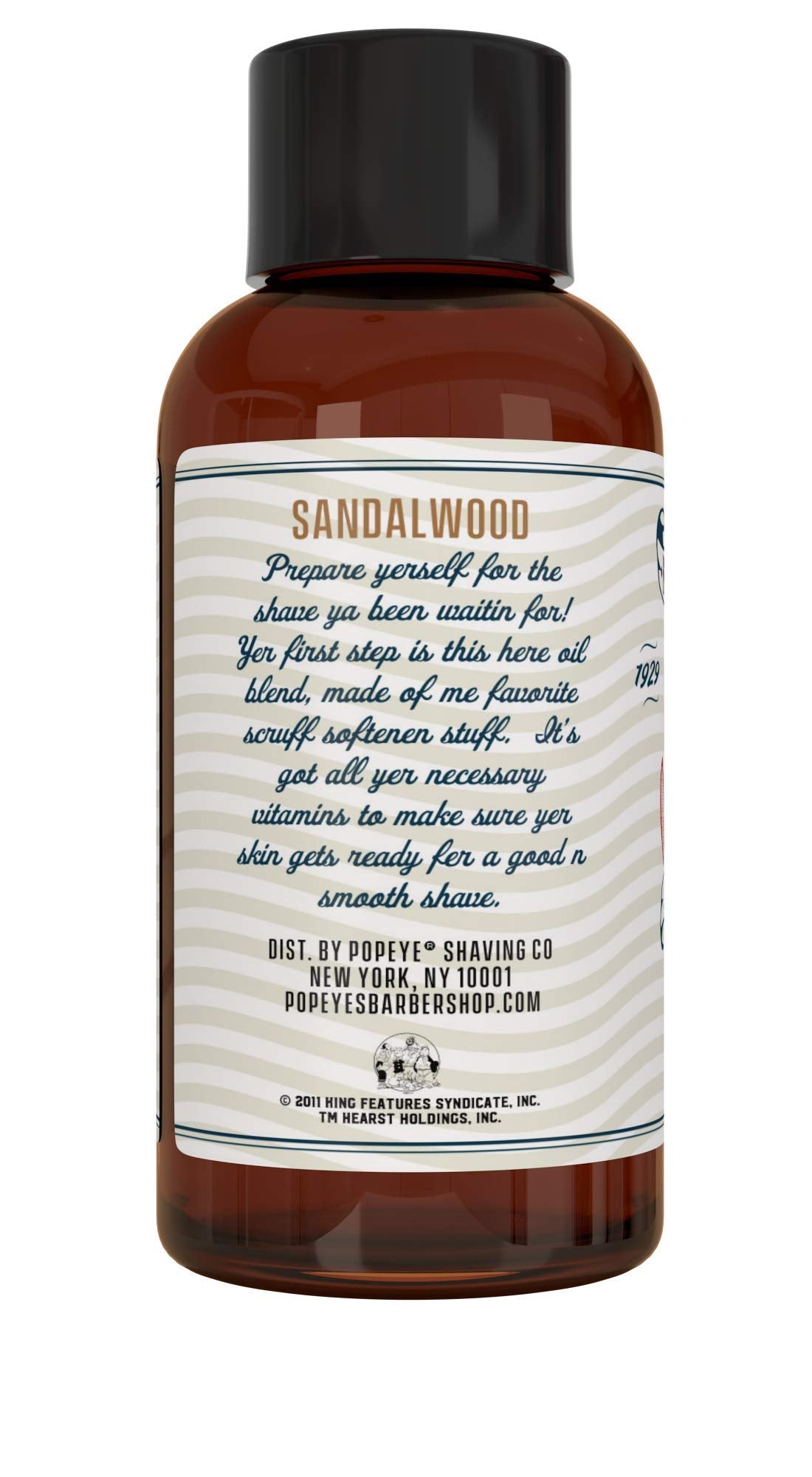 Popeye Shaving Co All-Natural Pre-Shave Oil for Men, Shaving Oil with Hydrating Protection Ideal for Sensitive Skin, Made in USA, Sandalwood Scent, 2 Beauty and Personal Care Razor MD