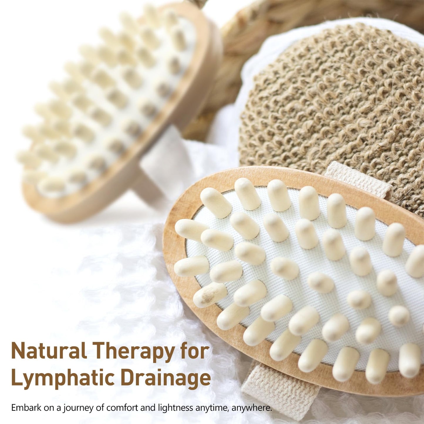 Kootinn Natural Wooden Anti Cellulite Massager Wood Hand-Held Massager Body Brush Muscle Relax Sauna Spa Head Massage Brush Beauty and Personal Care Kootinn