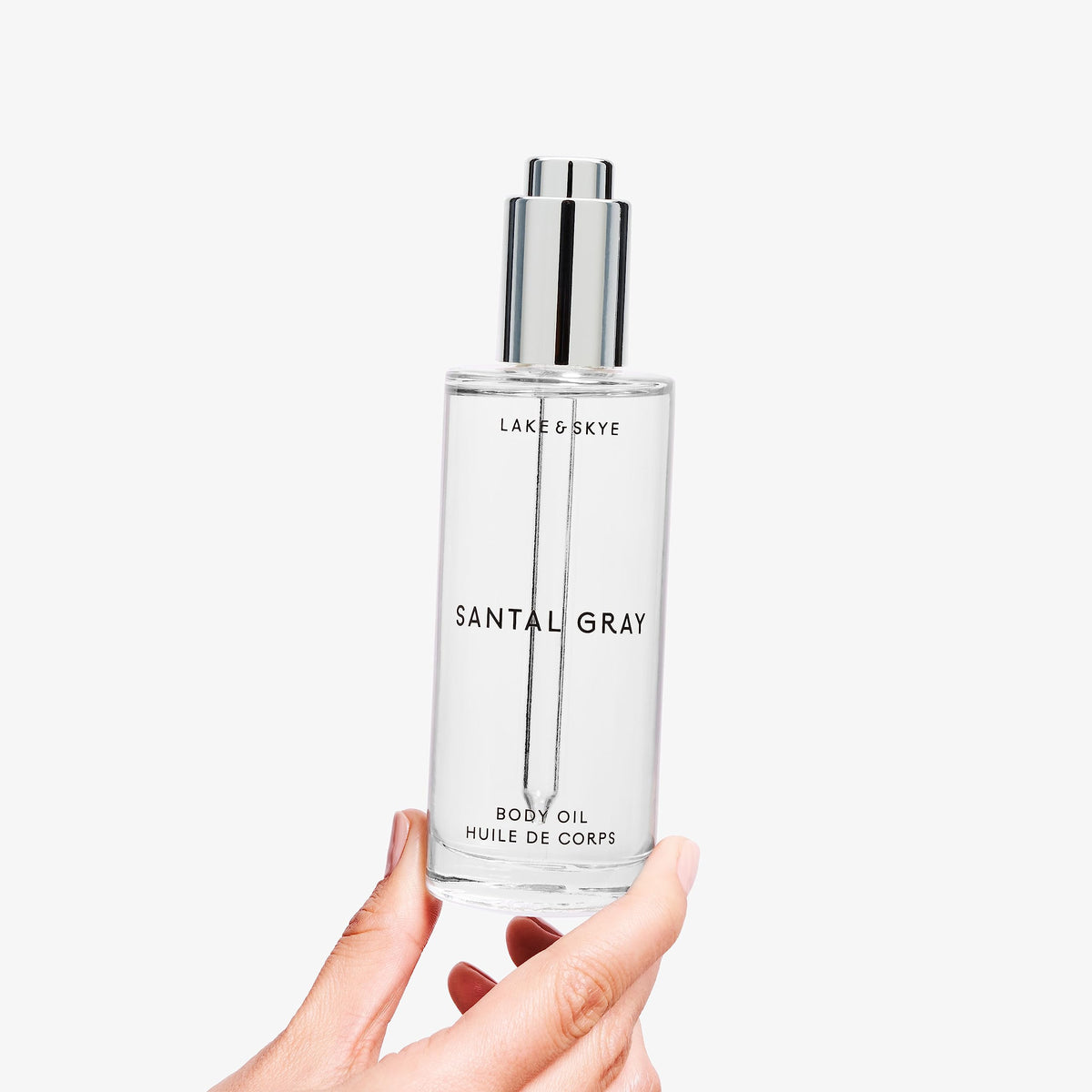 Lake & Skye Santal Gray Body Oil, 3.4 fl oz (100 ml), Hydrating with Vitamin E & Sweet Almond Oil - Woody Scent Beauty & Personal Care Lake & Skye
