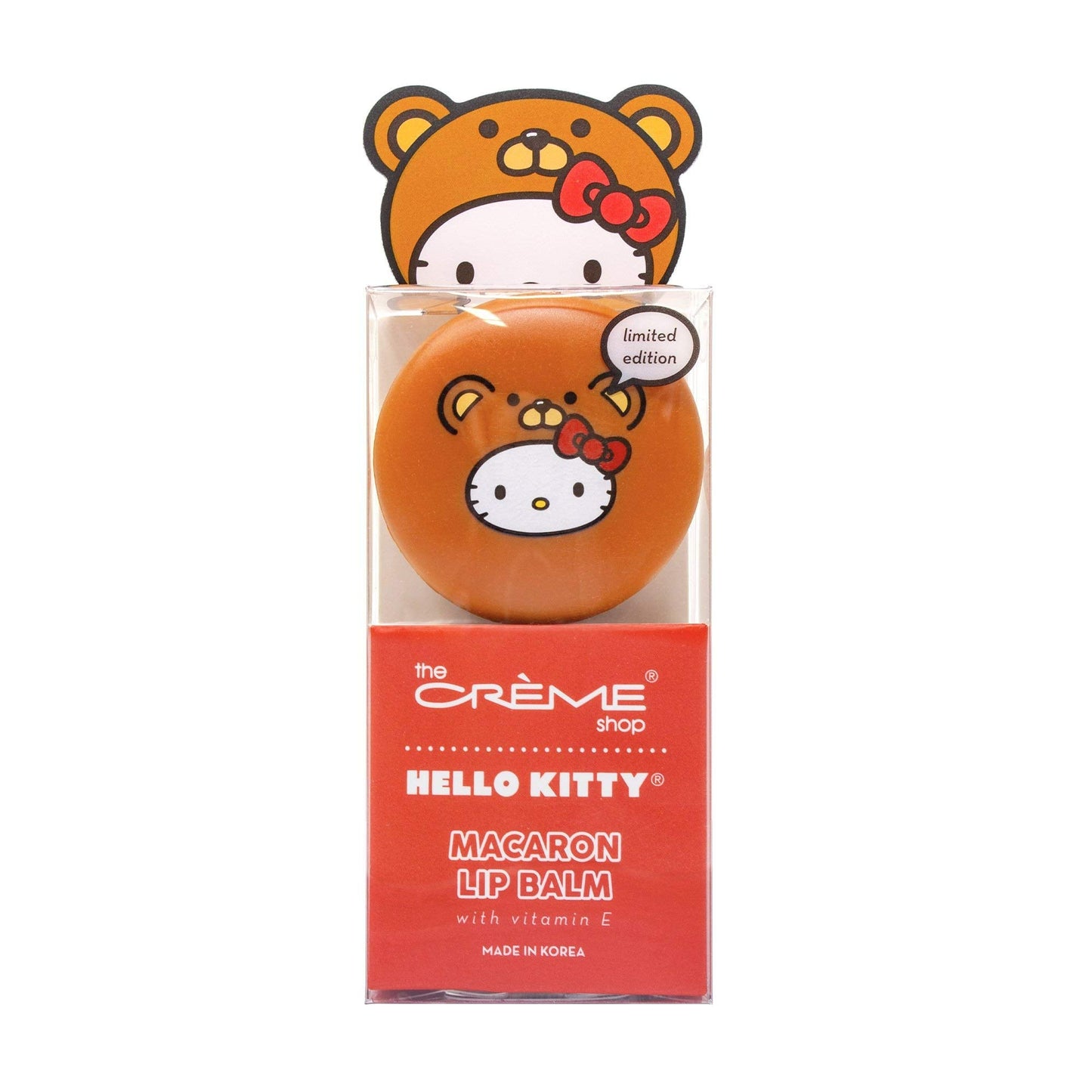 The Crème Shop x Sanrio Hello Kitty Macaron Lip Balm Korean Cute Scented Pocket Portable Soothing Advanced Must-Have on-the-go (Hello Kitty Red Beauty and Personal Care The Crème Shop