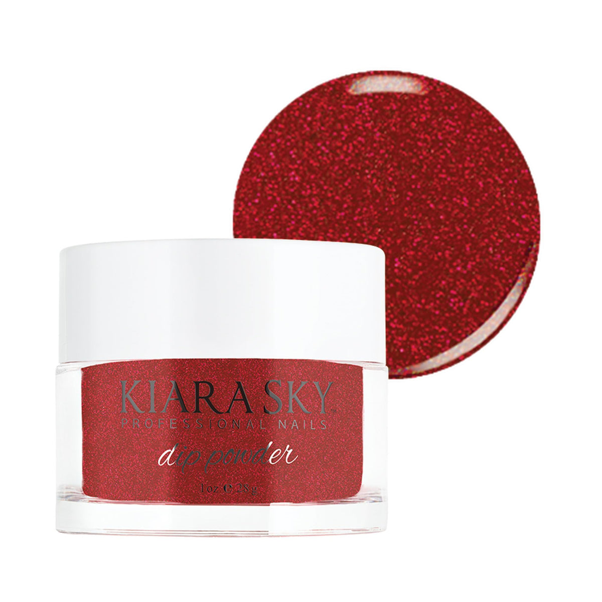 Kiara Sky Dip Powder Red Tones 1 oz, Sultry Desire