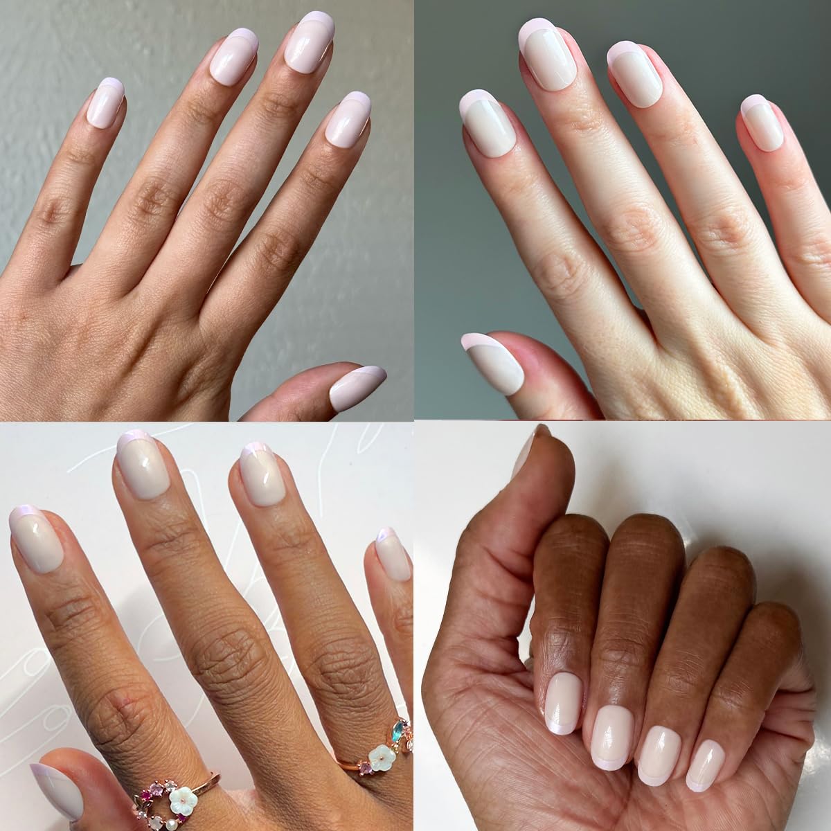 Olive & June Effects Super Stick Press-On Nails, Glazed French