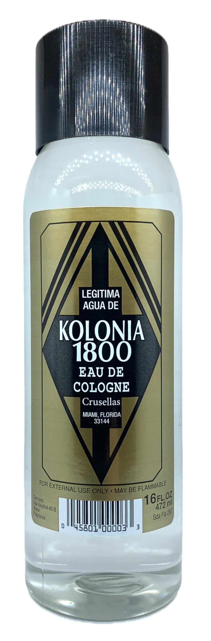 Crusellas Legitima Agua de Kolonia 1800 Natural Splash Cologne 16 Fl. Oz. Beauty & Personal Care Crusellas
