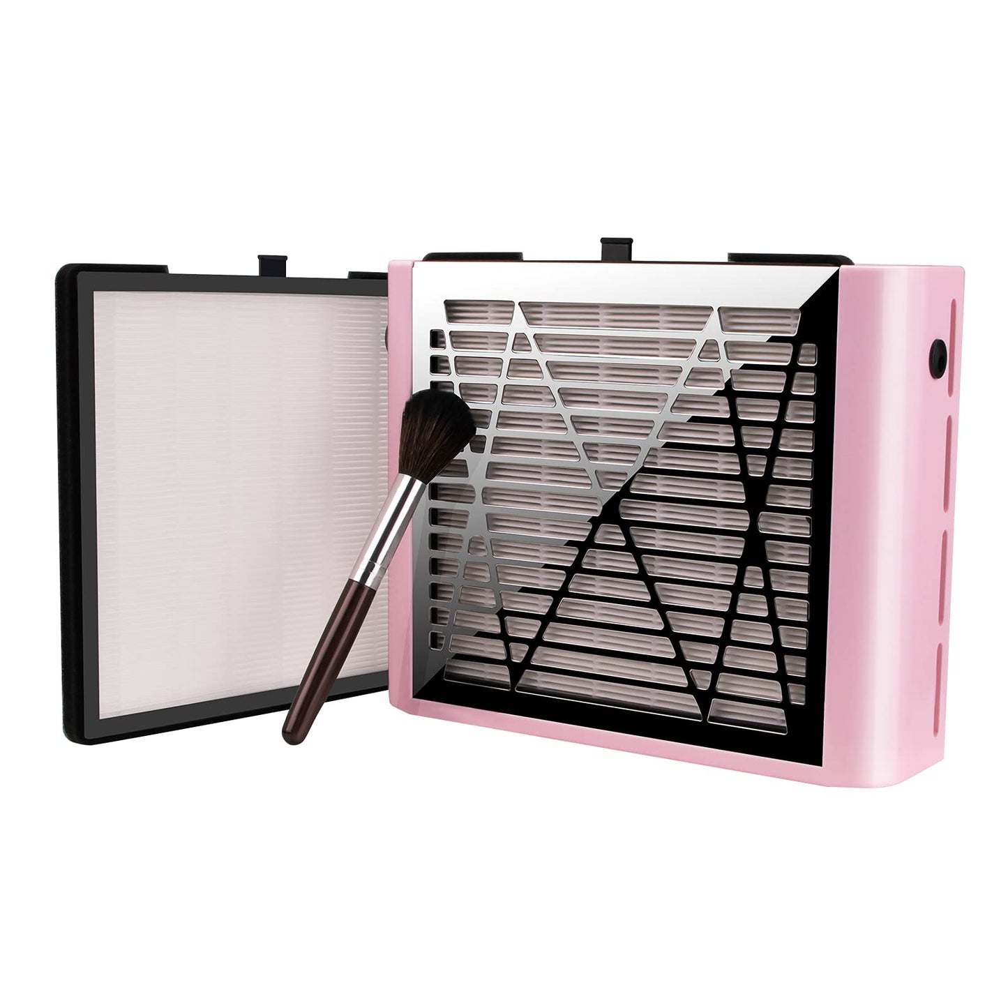 BRANTMAKER Nail Dust Collector with Brush and 2 Reusable Filters, 60W Vacuum Dust Fan for Acrylic Nails (Pink) Beauty & Personal Care BRANTMAKER