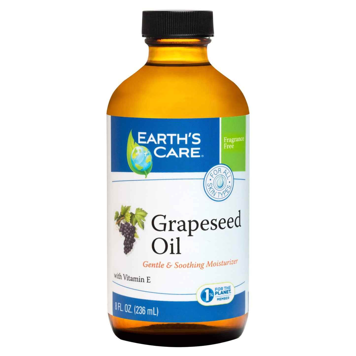 Earth’s Care Grapeseed Oil - Natural Expeller Pressed Grapeseed Oil for Skin and Hair - Lightweight Body Oil for Dry Skin 8 FL. OZ. Beauty & Personal Care Earth's Care
