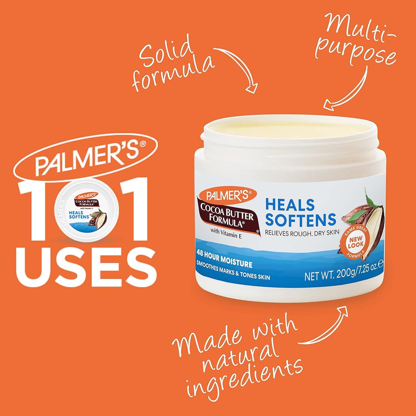 Palmer's Cocoa Butter Jar With Vitamin-E, 7.25 oz, 2 Piece Beauty & Personal Care Palmer's