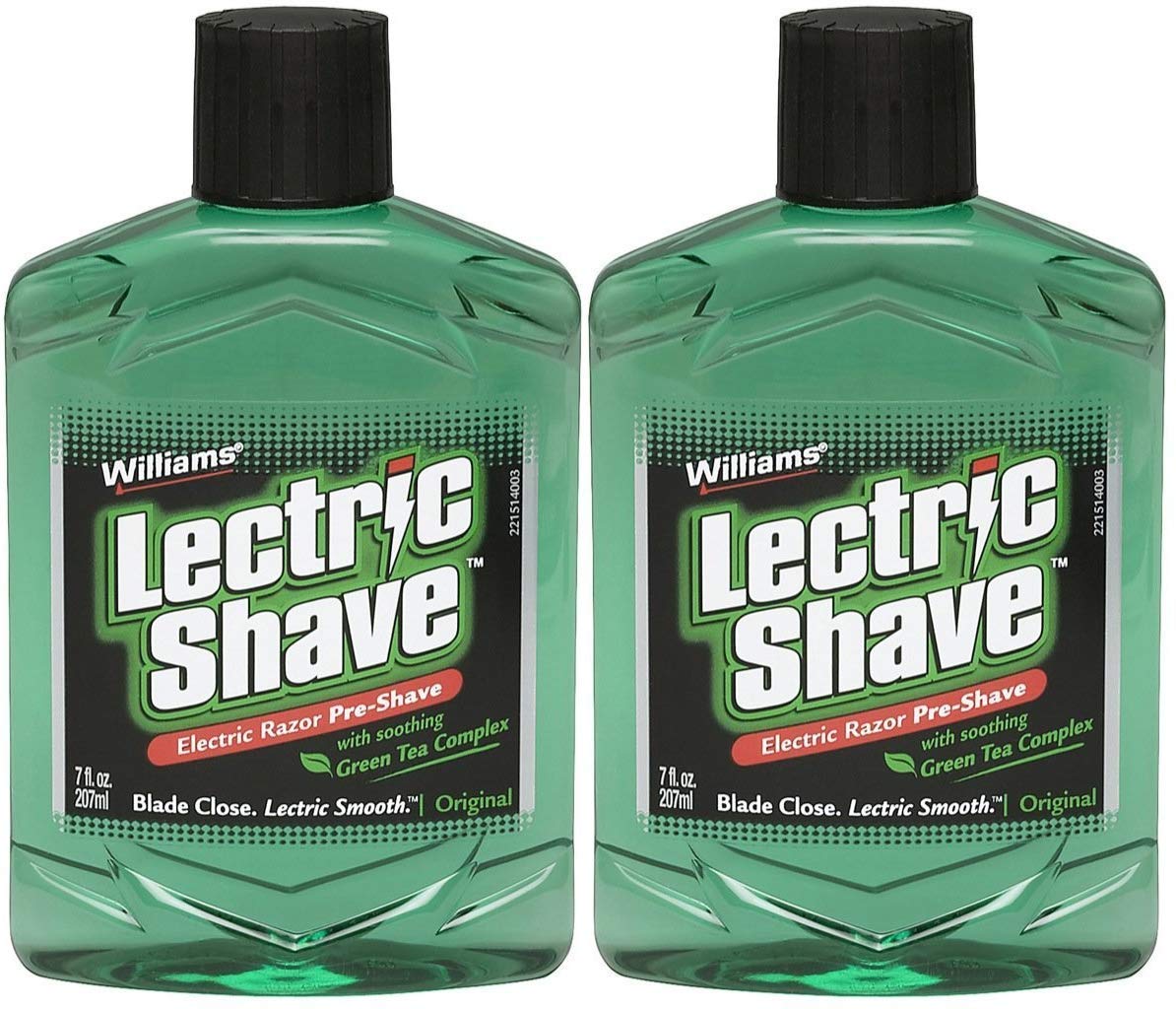 Williams Lectric Shave Electric Razor Pre-Shave with Soothing Green Tea Complex-7 oz, 2 pk Beauty and Personal Care Williams