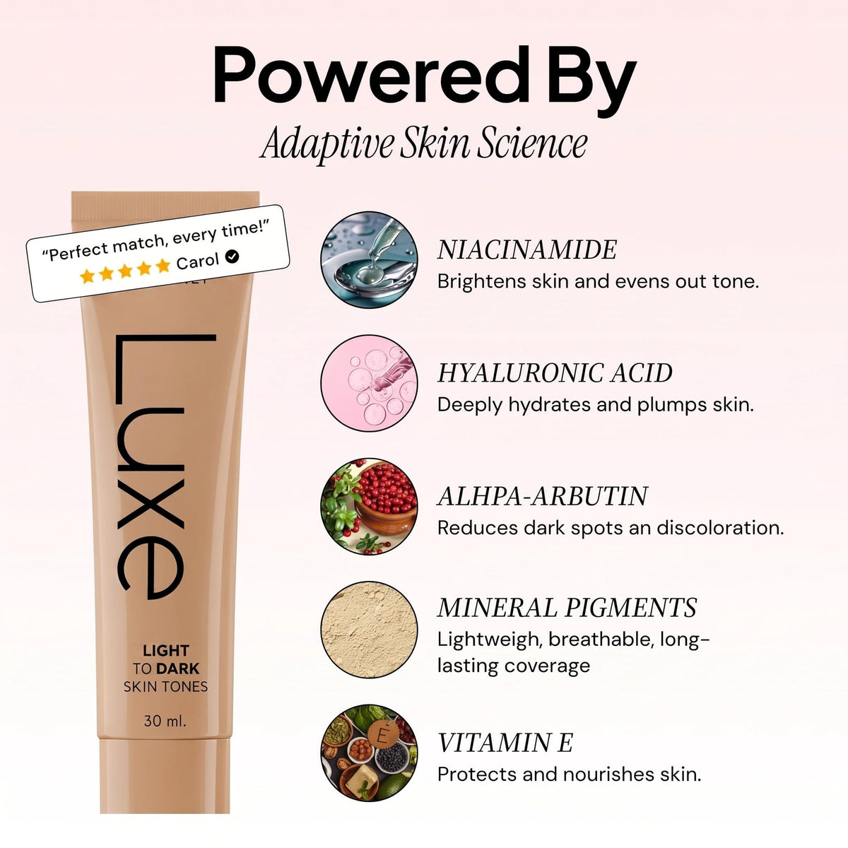 Luxe Color Changing Foundation - Light