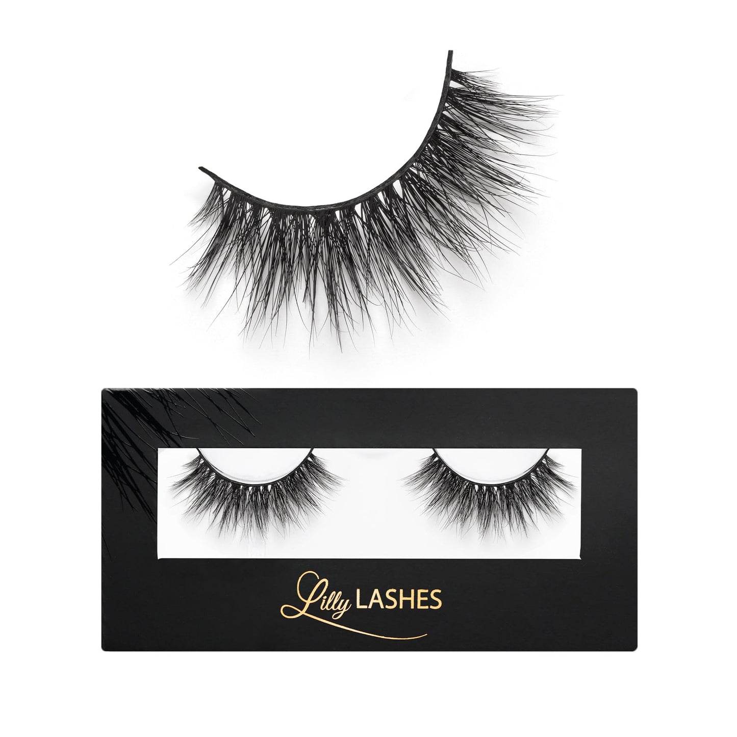 Lilly Lashes 3D Miami Faux Mink Strip Eyelashes, False Eyelashes Dramatic Look, Reusable False Lashes, Fake Lashes Pack, Lash Strips with Luxury Silk Beauty & Personal Care Lilly Lashes