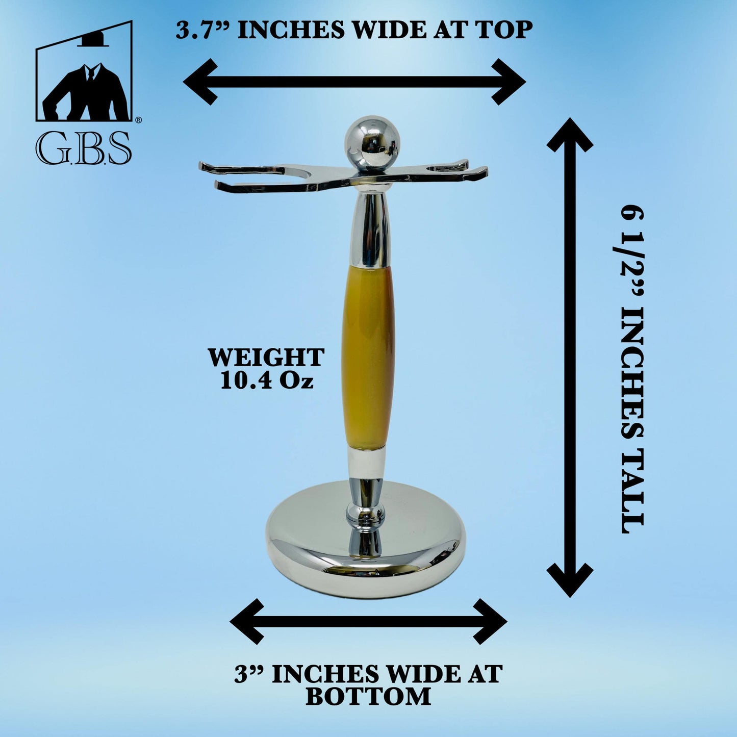 G.B.S Chrome Horn Accent Dual Stand for Shaving Brush and Razor, Stand to Shaving Brush and Razor, Opening for Brush and Razor Beauty and Personal Care G.B.S