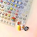 Dedyel Smile Nail Art Stickers 5D Embossed Cute Smile Face Kawaii Self-Adhesive Nail Stickers for Women Girls Kids Nail Art Decoration Beauty & Personal Care Dedyel