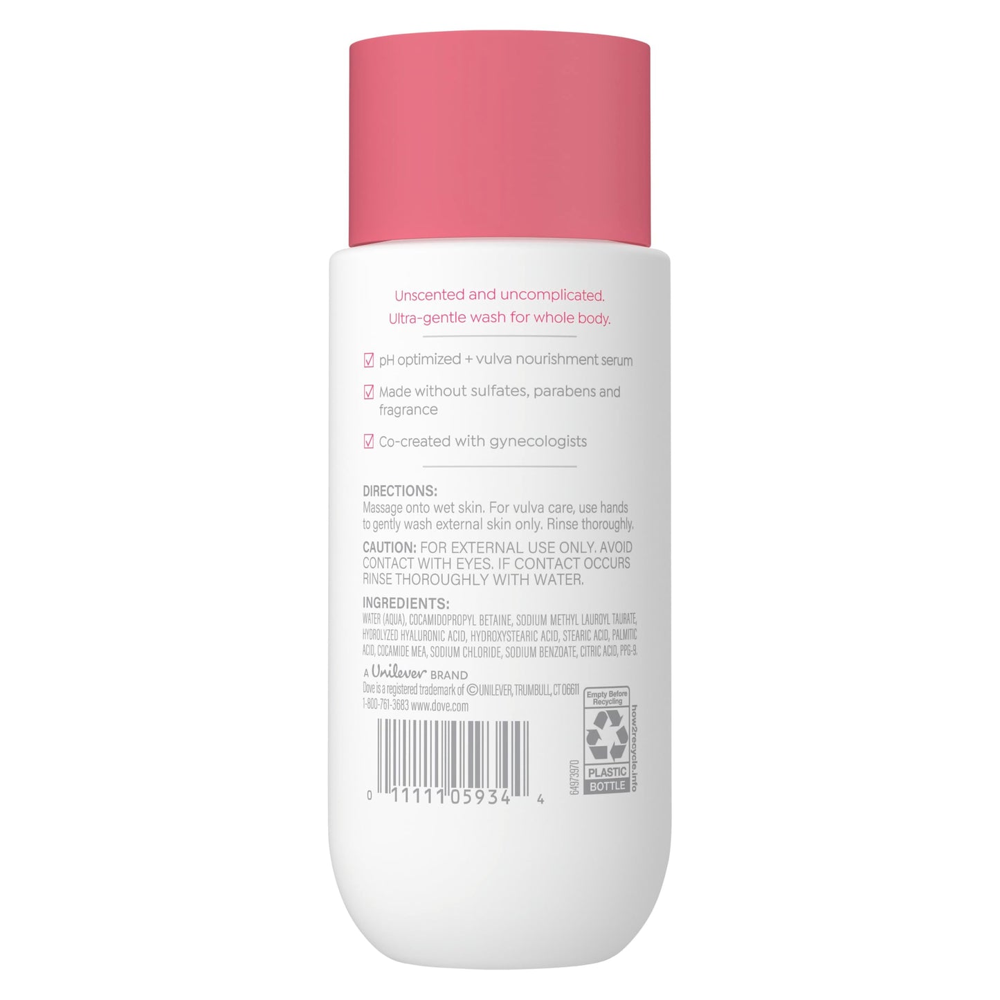 Dove Intimate Wash for Women, 8 oz | Unscented pH-optimized feminine wash with hyaluronic acid for sensitive intimate skin and everyday comfort Beauty & Personal Care Dove