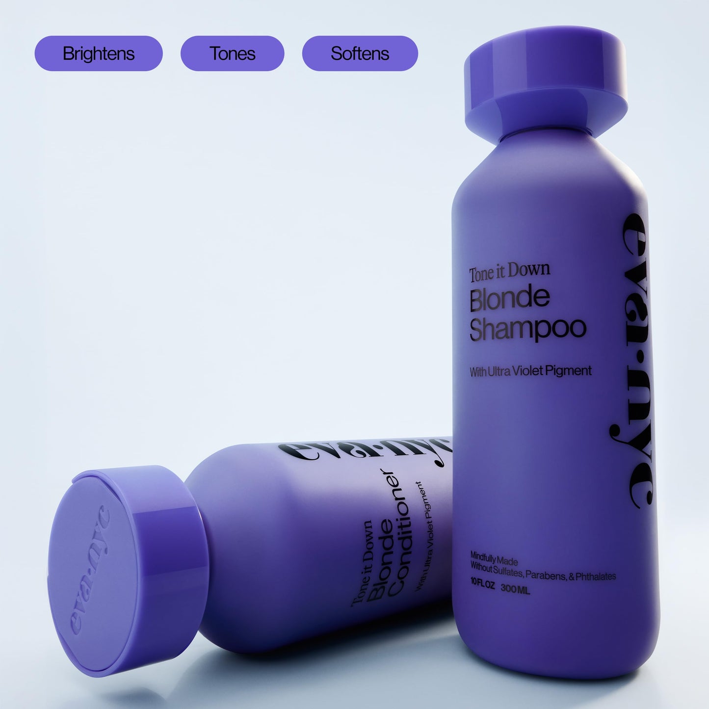 Eva NYC Purple Shampoo and Conditioner Set - Gentle, Anti-Brass Formula for Blonde, Gray, and Lightened Hair - Adds Shine, Softens, and Deep Beauty & Personal Care EVA·NYC