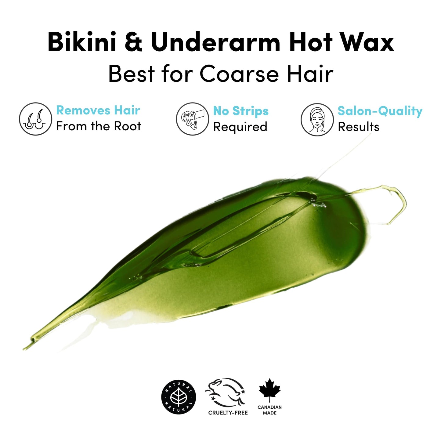 Parissa Microwavable Natural Bikini Hot Wax Kit - No-Strip Hard Wax for Coarse Hair on Bikini & Underarms - Ideal for Brazilian-Style Waxing - 150 g Beauty and Personal Care Parissa