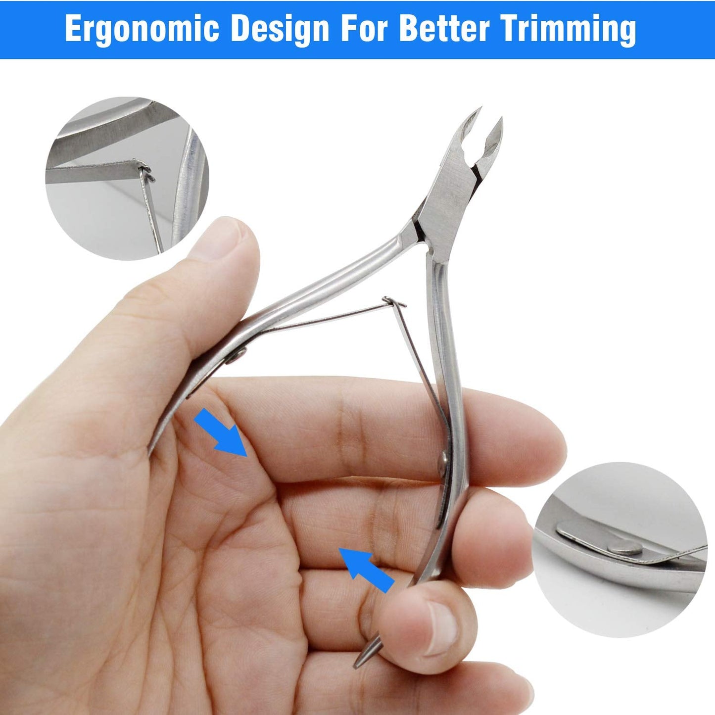 Cuticle Trimmer Cuticle Nippers,Professional Stainless Steel Cuticle Cutter Cuticle Remover,Pedicure Manicure Tools for Fingernails and Toenails Beauty & Personal Care koyata