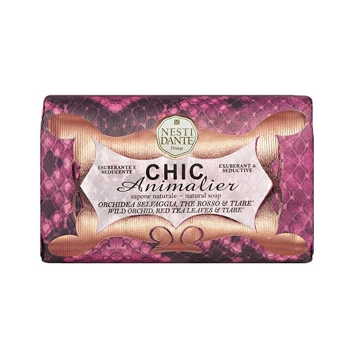 Nesti Dante Nesti dante chic animalier natural soap - wild orchid, red tea leaves and tiare, 8.8oz, 8.8 Ounce Beauty & Personal Care Nesti Dante