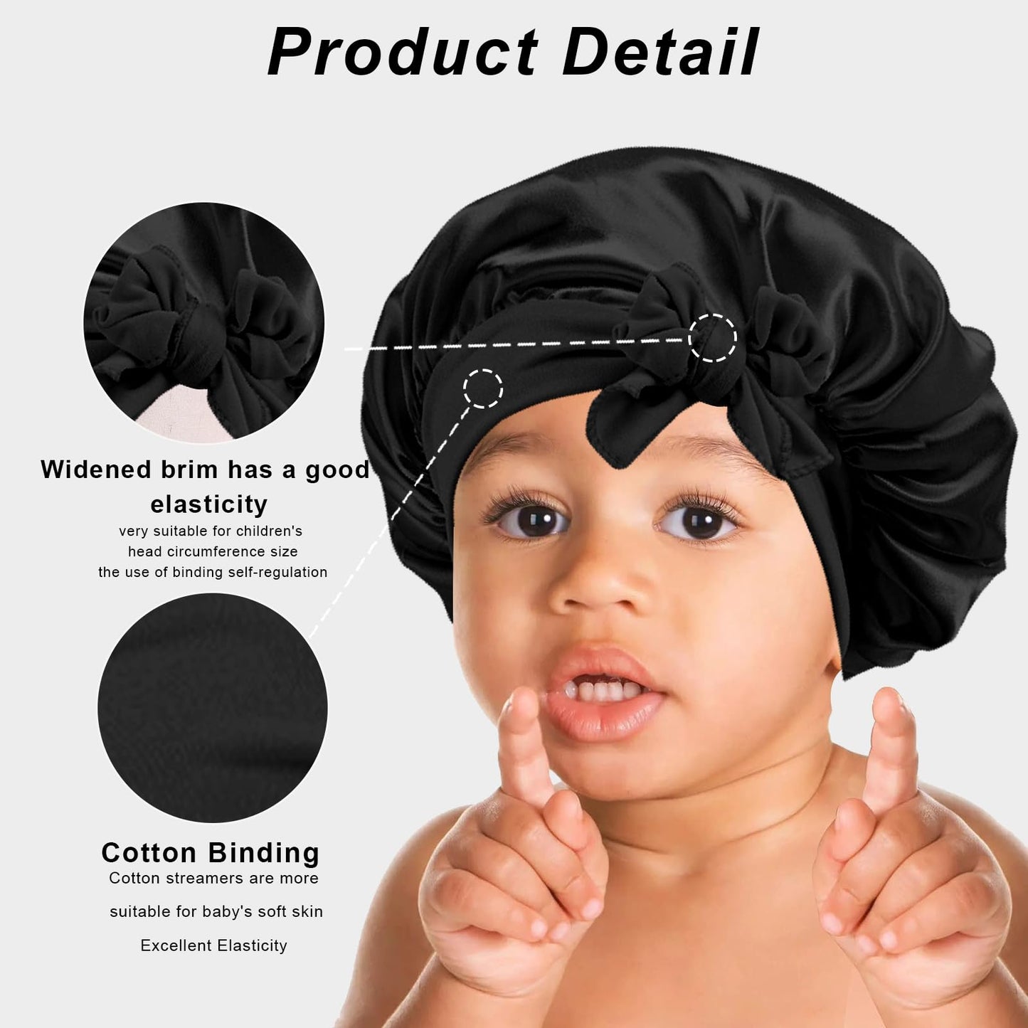 3 Pcs Kids Silk Bonnet for Sleeping - Baby Satin Bonnet for Sleep,Kids Hair Bonnets for Curly Hair Girls Boys with Wide Elastic Band,Sleeping Cap Beauty and Personal Care FIRSTPELLA