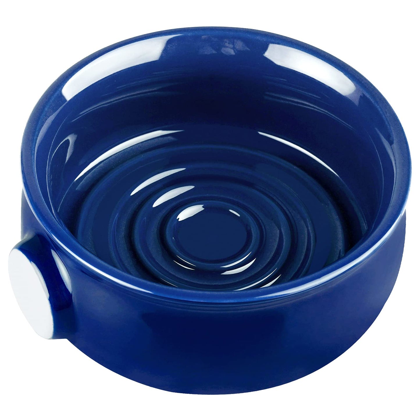 Linkidea Ceramic Shaving Soap Bowl with Non-Slip Handle, Wide Mouth, Large Capacity, Easier to Lather Ridges, Wet Razor Shave Cream Bowl for Men Beauty and Personal Care Linkidea
