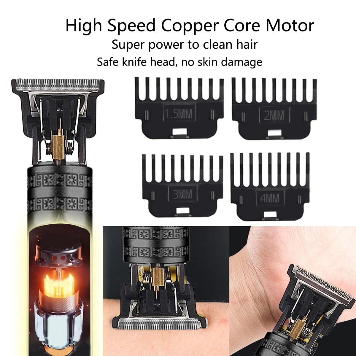 Hair Clippers for Men, Cordless Hair Clippers, Travel Small Hair Clippers 5.7" Hair Trimmer Classical Sculpting Styling Rechargeable Hair Remover Beauty and Personal Care YIPINER