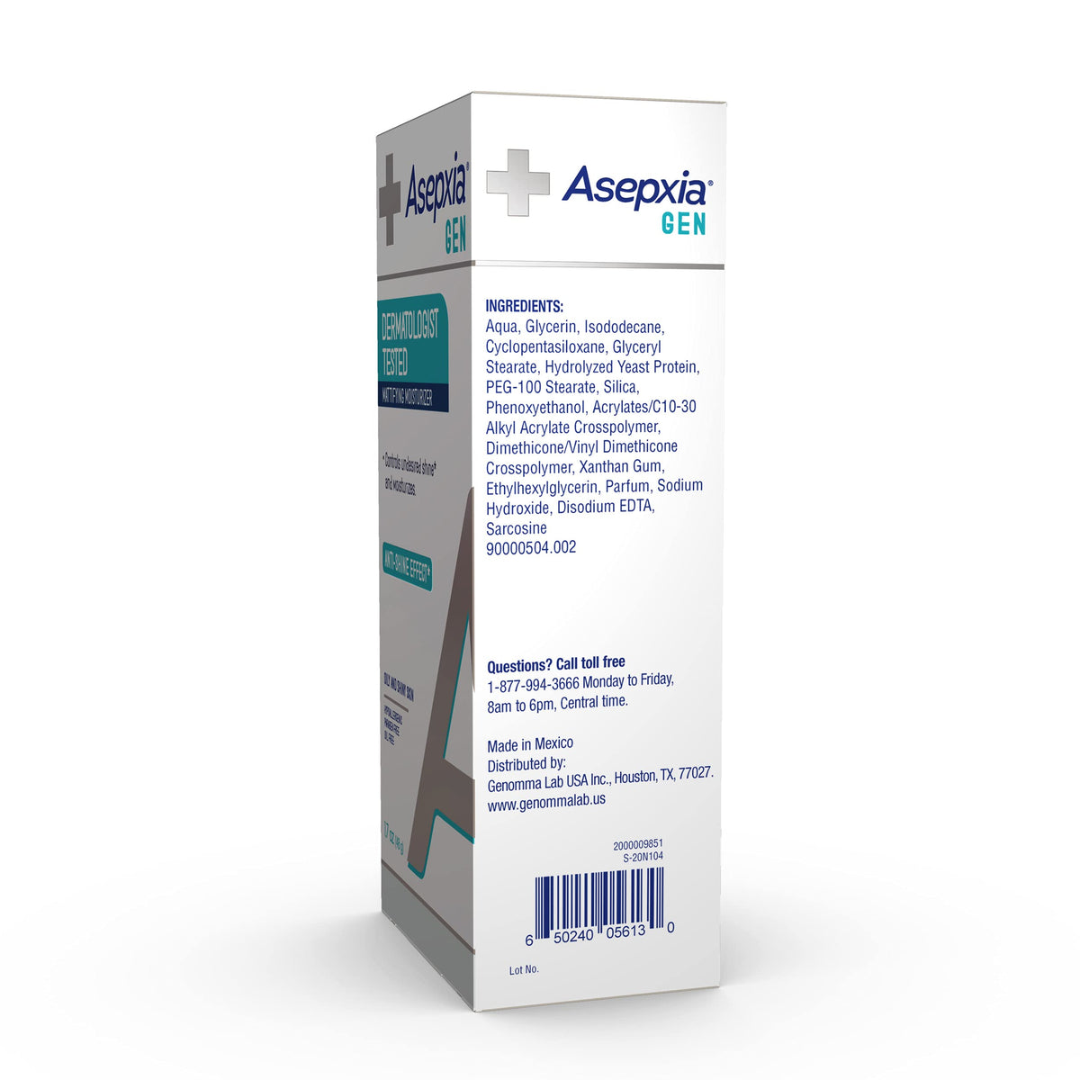 Asepxia GEN Moisturizing Mattifying Cream for Oily Skin, Neutralizes Unwanted Shine, 1.7 Ounce Beauty & Personal Care Asepxia