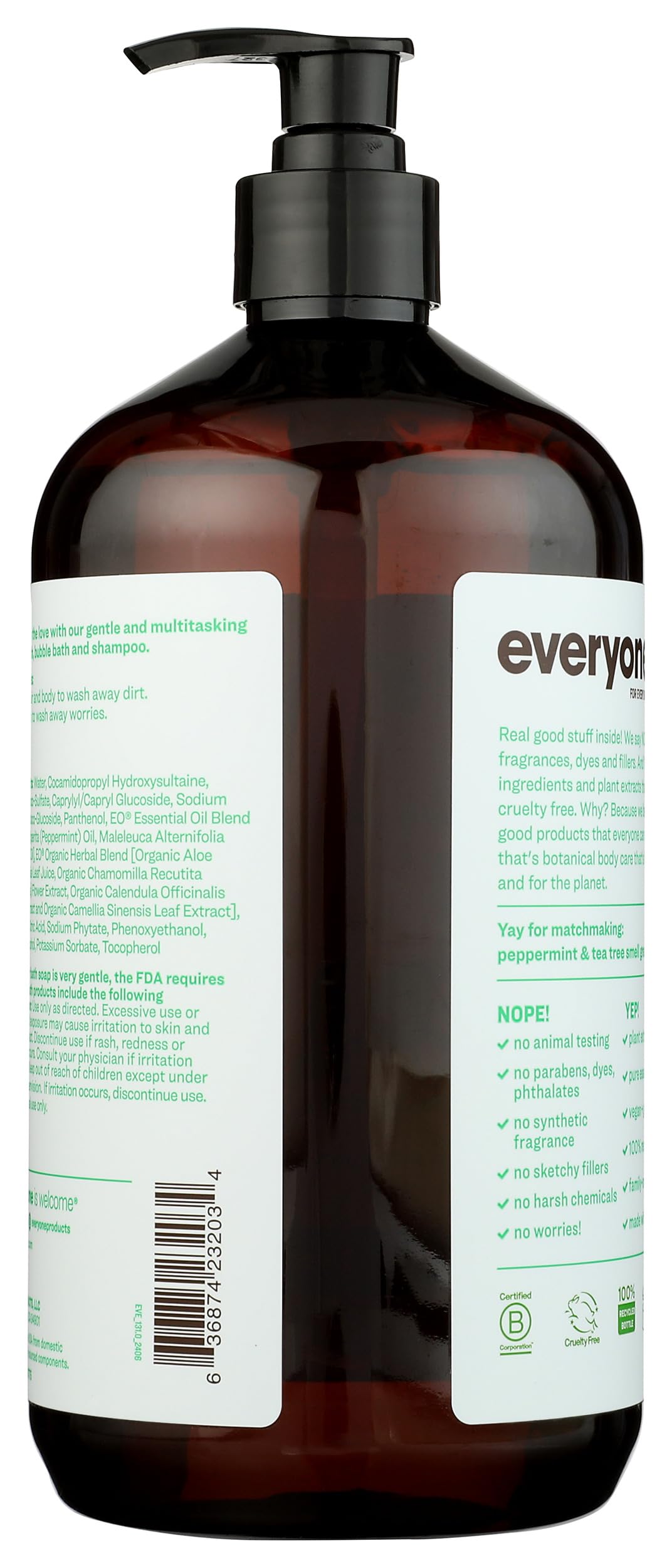 Everyone 3-in-1 Tea Tree Peppermint Soap, 32 FZ Beauty & Personal Care Everyone