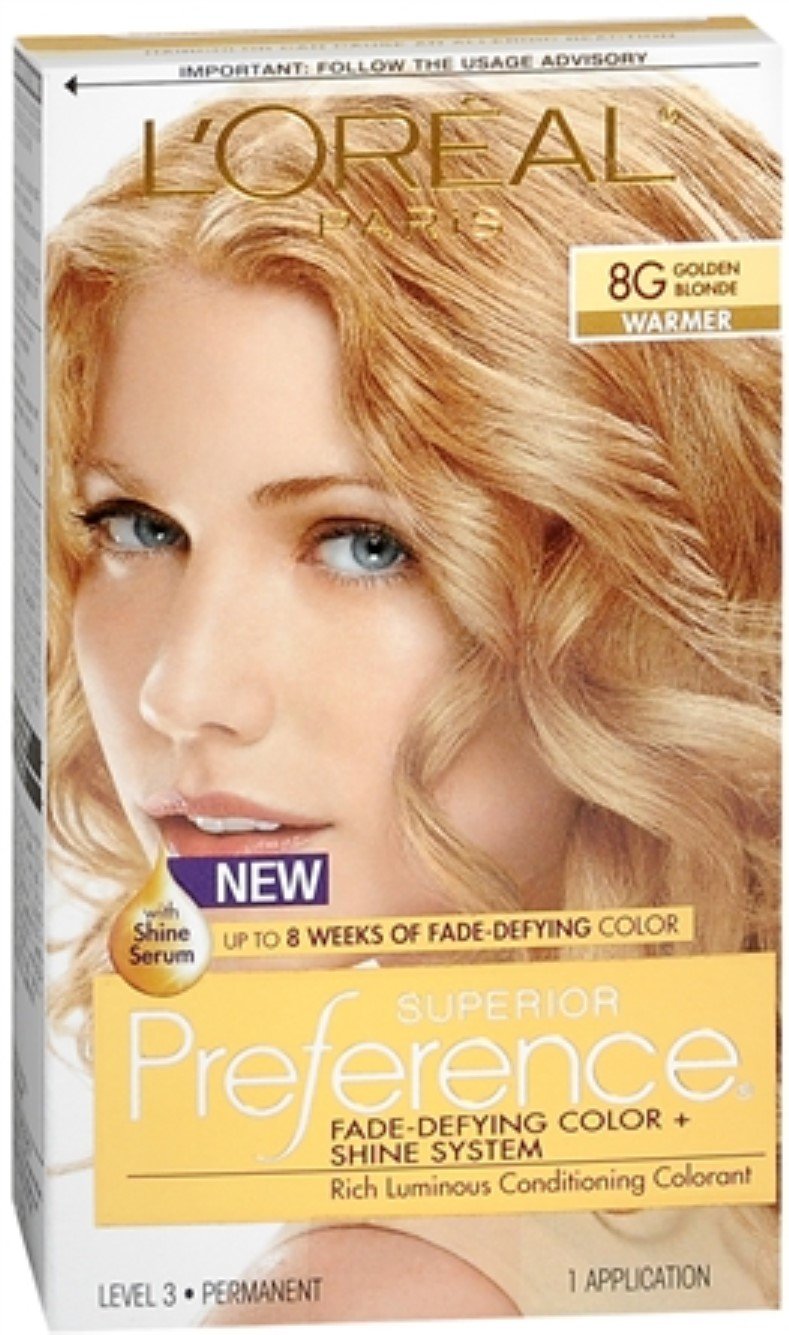 L'Oreal Superior Preference - 8G Golden Blonde (Warmer) 1 Each (Pack of 4) Beauty & Personal Care L'Oreal Paris