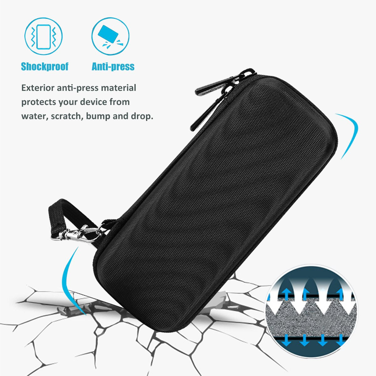ProCase Hard Case for Electric Trimmer and Shaver, Travel Organizer Carrying Bag for QP2520 QP2530 QP2620 QP2630 -Black Beauty and Personal Care ProCase
