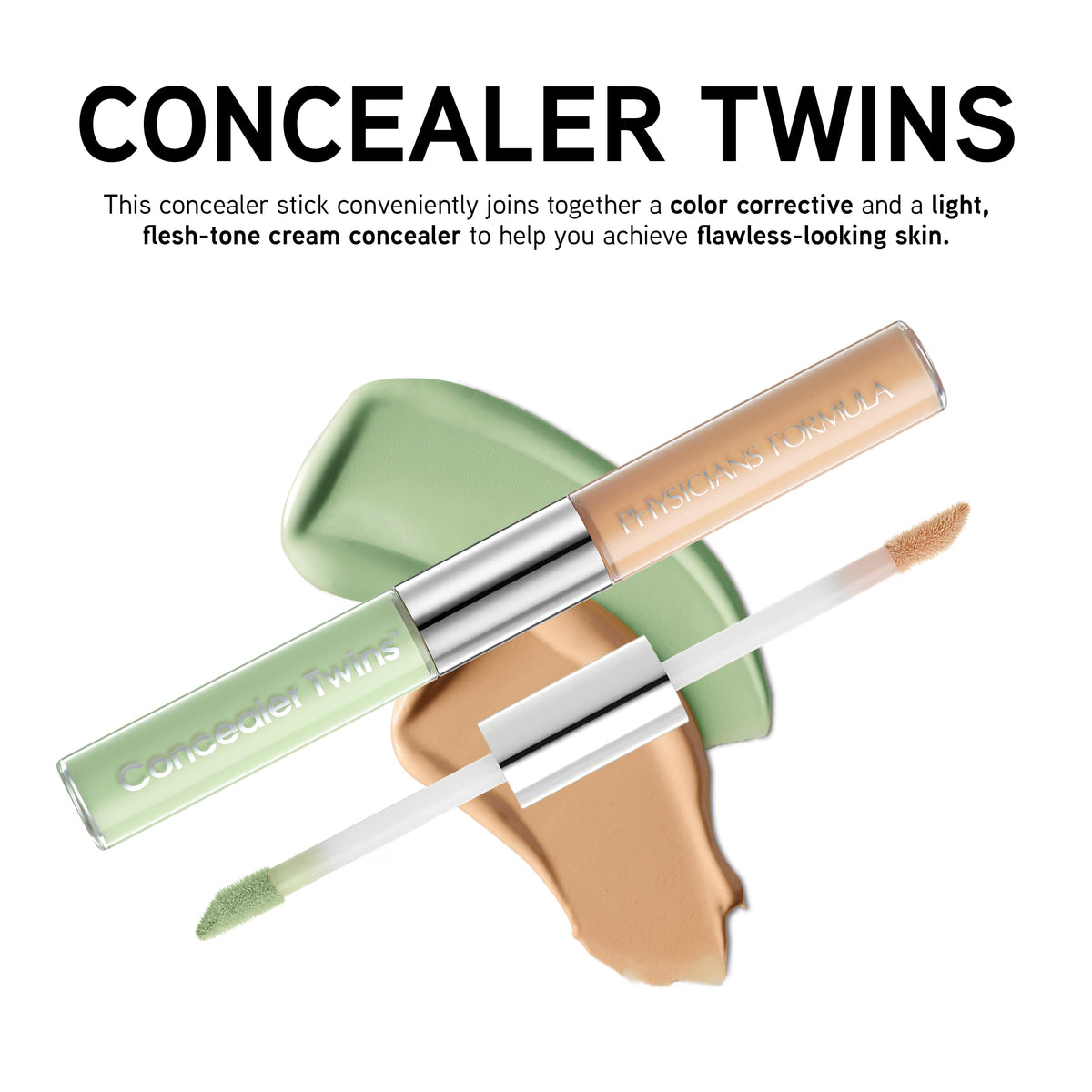 Physicians Formula Cream Dual-Ended Concealer Stick Green/Light, Neutralizing, Dark Circles, Scars, Blemishes, Eyes Beauty & Personal Care Physicians Formula
