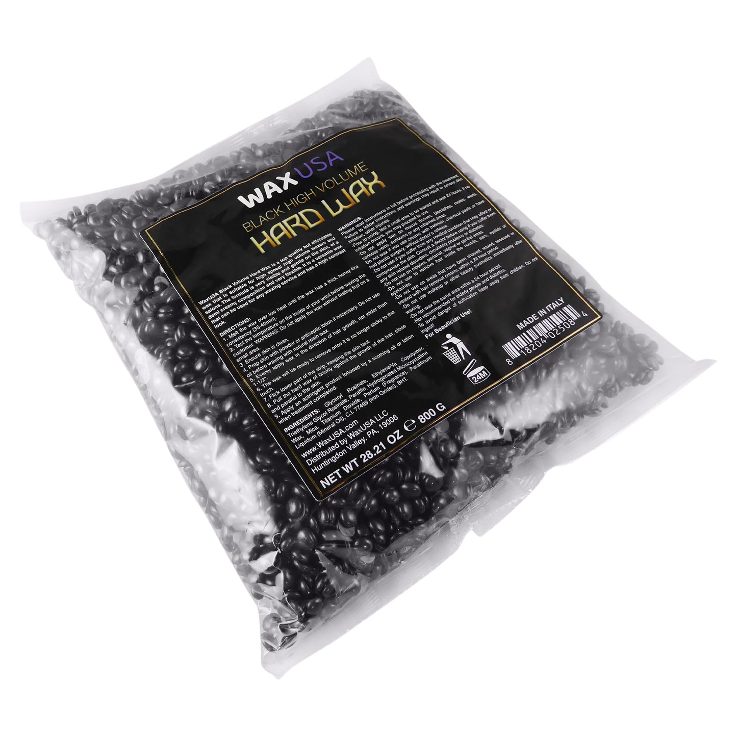 WAXUSA Black High Volume Depilatory Hard Wax Beads 800 g - 1.76 lb Beauty and Personal Care WAXUSA