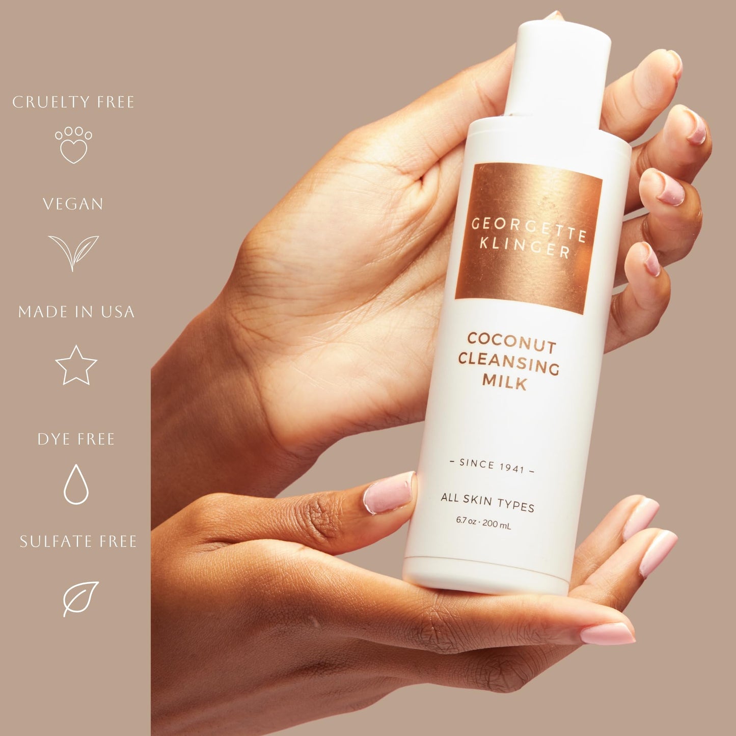 Georgette Klinger Coconut Cleansing Milk - Natural Face Wash for Women, Gentle Makeup Remover That Restores Moisture with Nutrient-Rich Coconut Oil Beauty & Personal Care Georgette Klinger