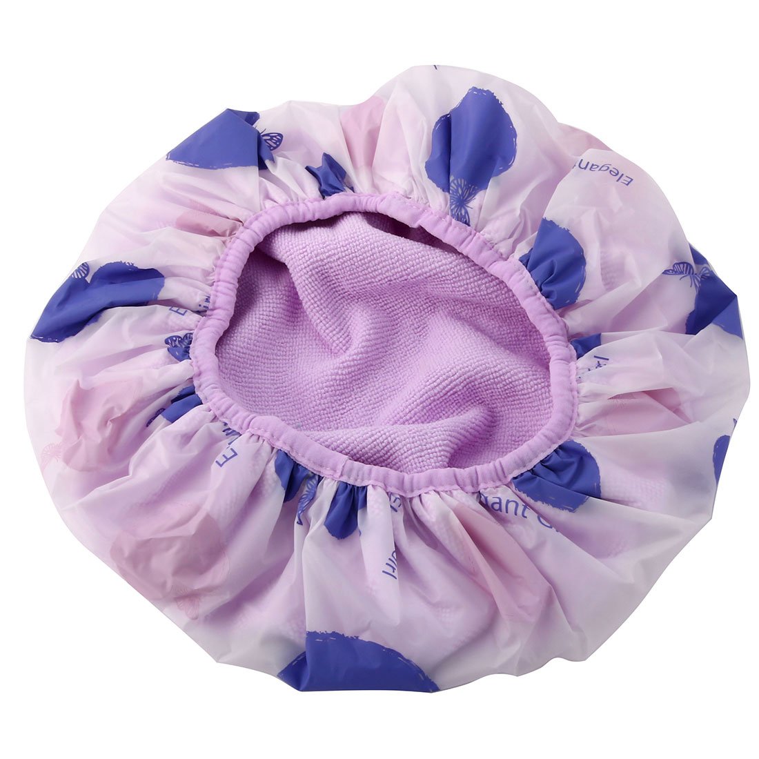 Ruilogod Microfiber Heart Pattern Lady Hair Protector Water Resistant Elastic Spa Shower Cap (id: a23 56b ee5 596 4ac Beauty and Personal Care Ruilogod