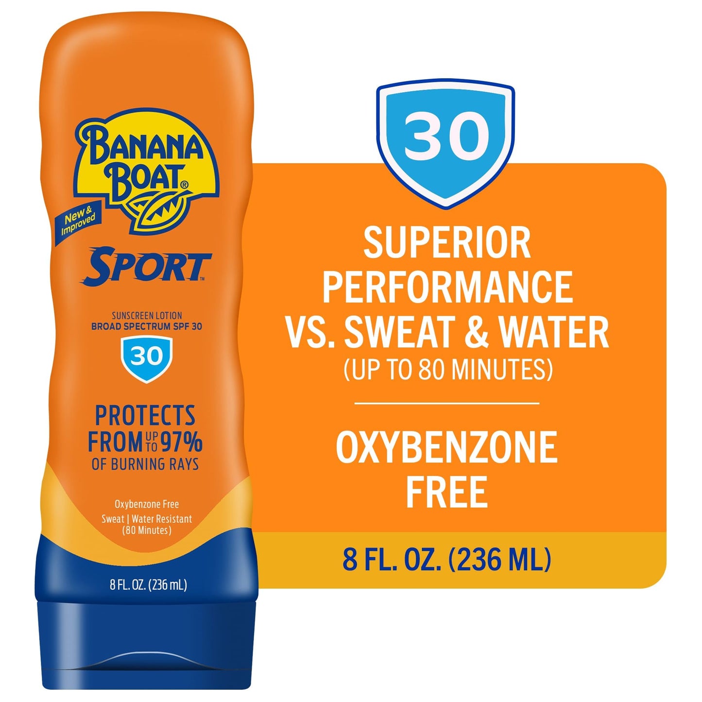 Banana Boat Sport Ultra Lotion Sunscreen Broad Spectrum, SPF 30, 8oz each, Twin Pack Beauty & Personal Care Banana Boat