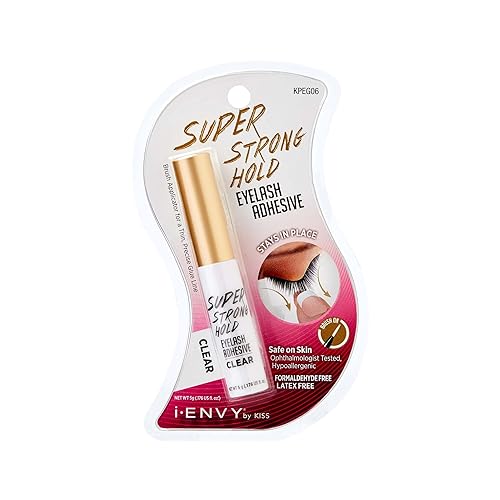 i-Envy by KISS Super Strong Hold Eyelash Adhesive, Waterproof Long-Lasting Strip Lash Glue, Natural-Looking Allergy & Latex Free with Brush Applicator Beauty & Personal Care i•ENVY
